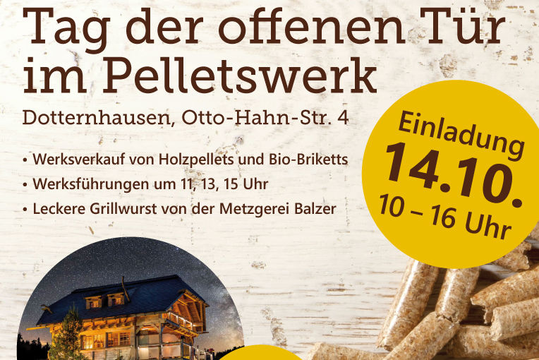 Einladung Tag der offenen Tür Pelletwerk Dotternhausen